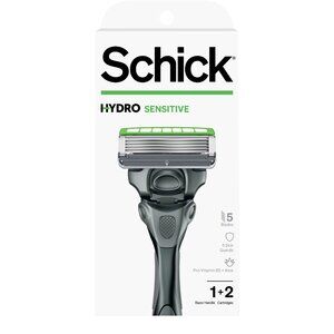 Schick Hydro 5-Blade Razor Sensitive Skin Men’s Skin Comfort Shaver- 2 Cartridge